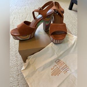 Charlotte Stone Bianca Platforms in Tobacco colorway